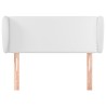 Tête de lit avec oreilles Blanc 103x23x78/88 cm Similicuir 626790626790
