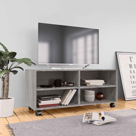 Meuble TV sur roulettes Sonoma gris 90x35x35 cm Bois ingénierie 626791626791