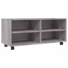 Meuble TV sur roulettes Sonoma gris 90x35x35 cm Bois ingénierie 626791626791