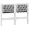 Tête de lit Autre Blanc et gris clair 135 cm Bois massif en pin 626792626792