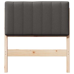 Tête de lit capitonnée Brun et gris foncé 75 cm Pin massif 626794626794