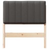 Tête de lit capitonnée Brun et gris foncé 75 cm Pin massif 626794626794