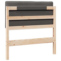 Tête de lit capitonnée Brun et gris foncé 75 cm Pin massif 626794626794