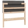 Tête de lit capitonnée Brun et gris foncé 75 cm Pin massif 626794626794
