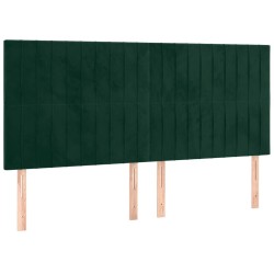 Tête de lit à LED Vert foncé 160x5x118/128 cm Velours 626795626795