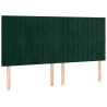 Tête de lit à LED Vert foncé 160x5x118/128 cm Velours 626795626795