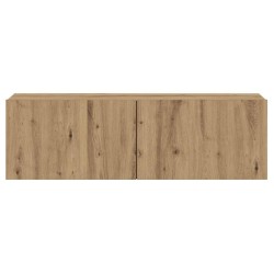 Meuble TV mural chêne artisanal 80x30x30 cm bois d'ingénierie 626796626796