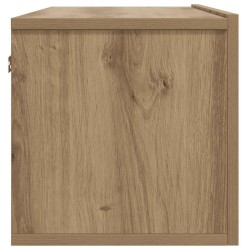 Meuble TV mural chêne artisanal 80x30x30 cm bois d'ingénierie 626796626796