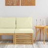 Sofa de milieu extérieur Bois d'Acacia Massif Blanc 626797626797