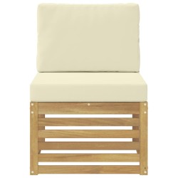 Sofa de milieu extérieur Bois d'Acacia Massif Blanc 626797626797