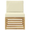 Sofa de milieu extérieur Bois d'Acacia Massif Blanc 626797626797