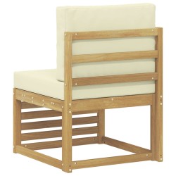 Sofa de milieu extérieur Bois d'Acacia Massif Blanc 626797626797