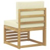 Sofa de milieu extérieur Bois d'Acacia Massif Blanc 626797626797
