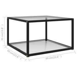 Table basse Transparent 60x60x35 cm Verre trempé 626799626799