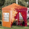 Tente de fête pop-up 195 x 195 x 245 cm Orange Tissu Oxford 626801626801
