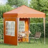 Tente de fête pop-up 195 x 195 x 245 cm Orange Tissu Oxford 626803626803