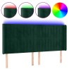 Tête de lit à LED Vert foncé 163x16x118/128 cm Velours 626805626805