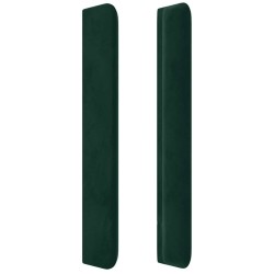 Tête de lit à LED Vert foncé 163x16x118/128 cm Velours 626805626805