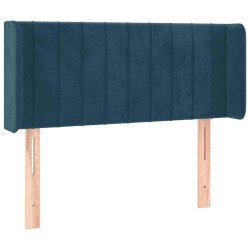 Tête de lit avec oreilles Bleu foncé 103x16x78/88 cm Velours 626806626806