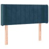 Tête de lit avec oreilles Bleu foncé 103x16x78/88 cm Velours 626806626806