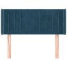Tête de lit avec oreilles Bleu foncé 103x16x78/88 cm Velours 626806626806