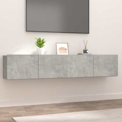Meubles TV 2 pcs gris béton 80x30x30 cm bois d'ingénierie 626807626807