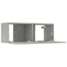 Meubles TV 2 pcs gris béton 80x30x30 cm bois d'ingénierie 626807626807