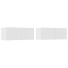 Meubles TV 2 pcs blanc 80x30x30 cm bois d'ingénierie 626808626808