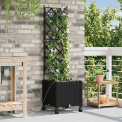 Porte-plante de jardin avec irrigation et roues Noir PP 626809626809