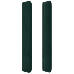 Tête de lit à LED Vert foncé 203x16x118/128 cm Velours 626813626813
