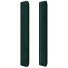 Tête de lit à LED Vert foncé 203x16x118/128 cm Velours 626813626813