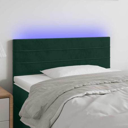Tête de lit à LED Vert foncé 80x5x78/88 cm Velours 626814626814