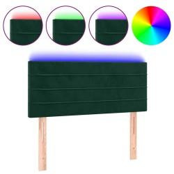 Tête de lit à LED Vert foncé 80x5x78/88 cm Velours 626814626814