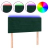 Tête de lit à LED Vert foncé 80x5x78/88 cm Velours 626814626814