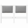 Tête de lit Autre Blanc 135 cm Bois massif en pin 626815626815
