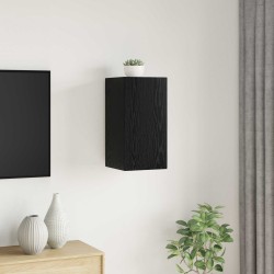Meuble TV mural Chêne noir 30,5 x 30 x 60 cm Bois d'ingénierie 626816626816