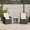 Banc de jardin 2 pcs Noir polyrotin 626817626817