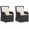 Banc de jardin 2 pcs Noir polyrotin 626817626817