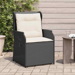 Banc de jardin 2 pcs Noir polyrotin 626817626817