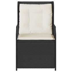 Banc de jardin 2 pcs Noir polyrotin 626817626817
