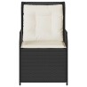 Banc de jardin 2 pcs Noir polyrotin 626817626817