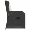Banc de jardin 2 pcs Noir polyrotin 626817626817