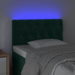 Tête de lit à LED Vert foncé 80x7x78/88 cm Velours 626818626818