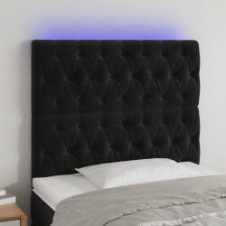 Tête de lit à LED Noir 90x7x118/128 cm Velours 626820626820