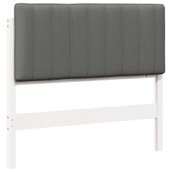 Tête de lit capitonnée Blanc et gris clair 100 cm Pin massif 626828626828