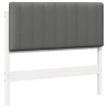 Tête de lit capitonnée Blanc et gris clair 100 cm Pin massif 626828626828