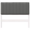 Tête de lit capitonnée Blanc et gris clair 100 cm Pin massif 626828626828