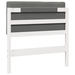 Tête de lit capitonnée Blanc et gris clair 100 cm Pin massif 626828626828