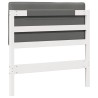 Tête de lit capitonnée Blanc et gris clair 100 cm Pin massif 626828626828