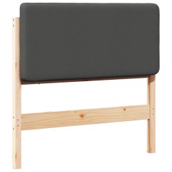Tête de lit capitonnée Brun et gris foncé 75 cm Pin massif 626829626829